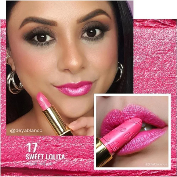 Oulac Women Metallic Hot Pink Lightweight Hydrating Lipstick Sweet Lolita17 - Picture 2 of 7